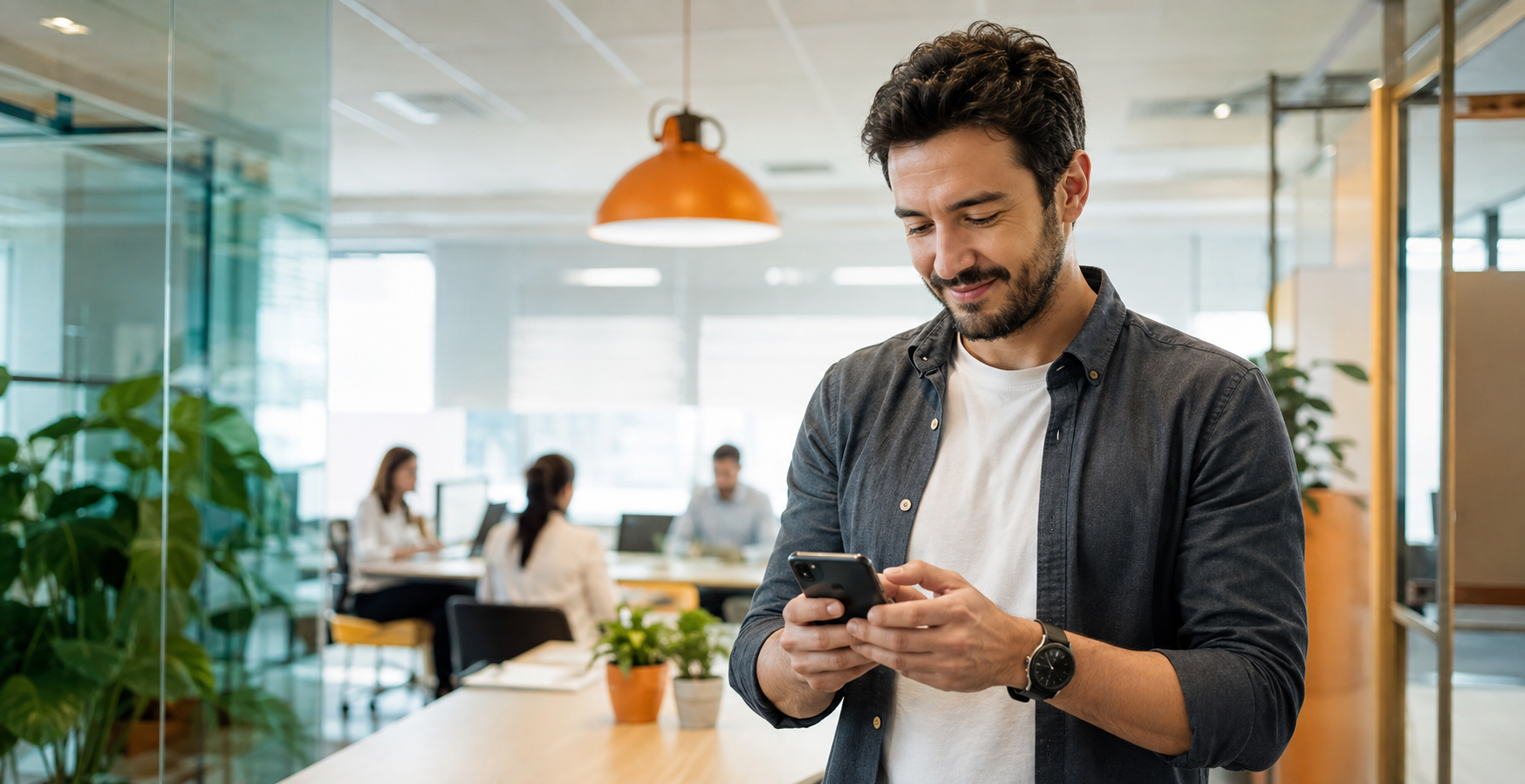 Telefonundan SMS kampanyasını yöneten Türk iş insanı